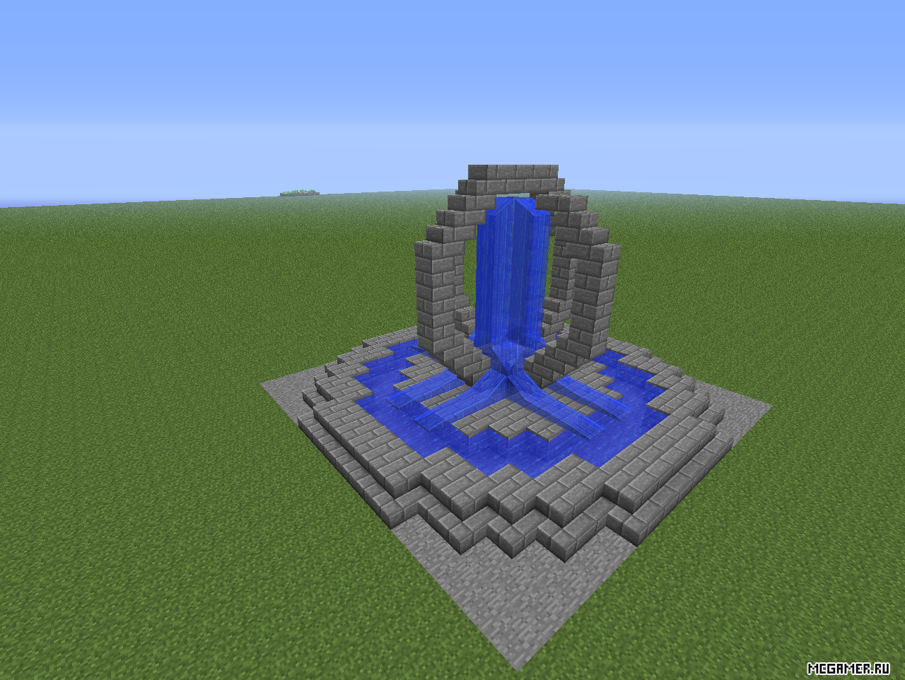 Простой minecraft. Minecraft фонтан. Фонтан майнкрафт постройка. Фонтан из кварца в майнкрафт. Маленький фонтан в майнкрафт.