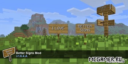 BetterSignsMod для Minecraft 1.6.4